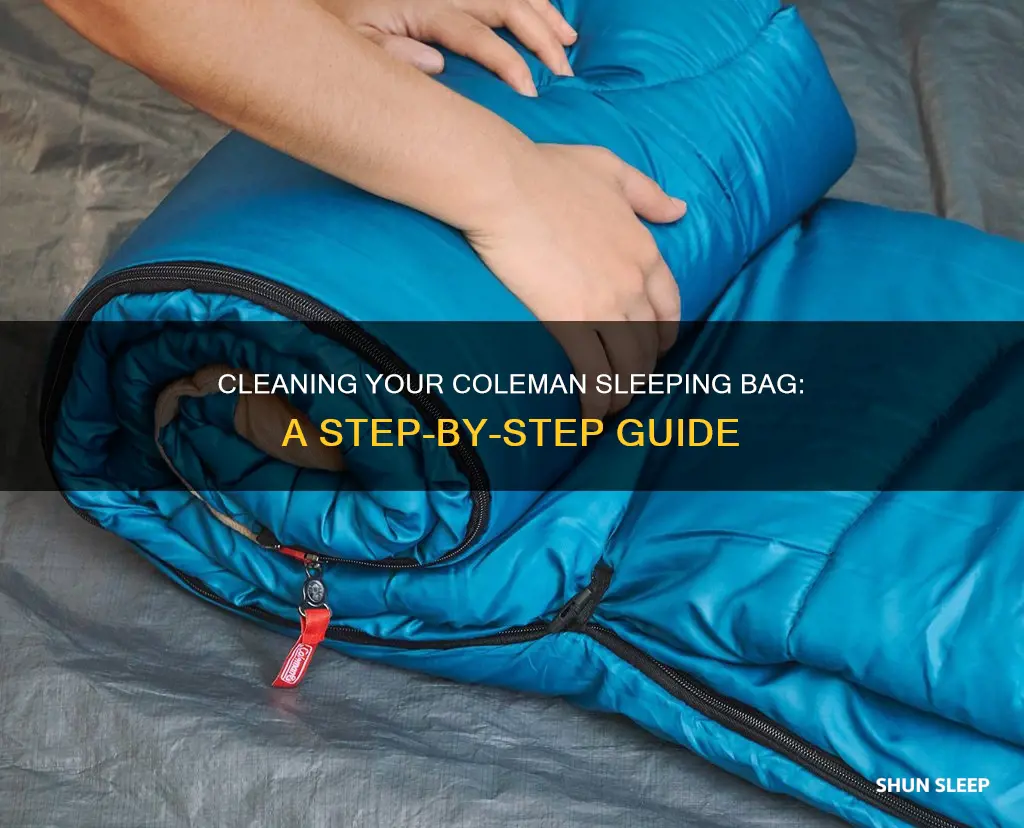 how to clean a coleman sleeping bag
