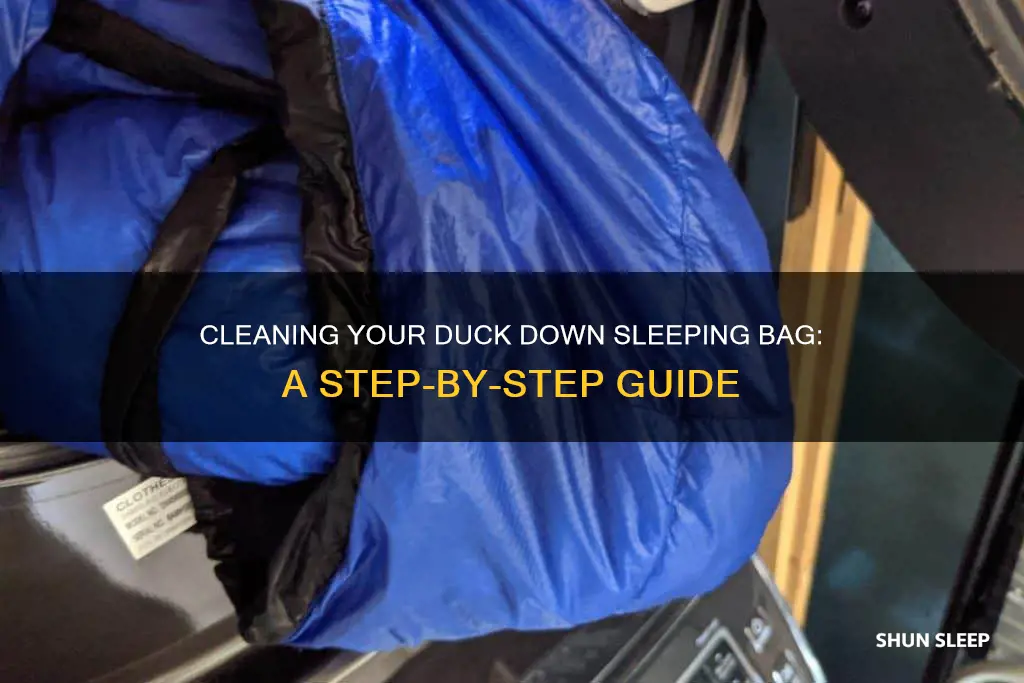 how to clean a duck down sleeping bag