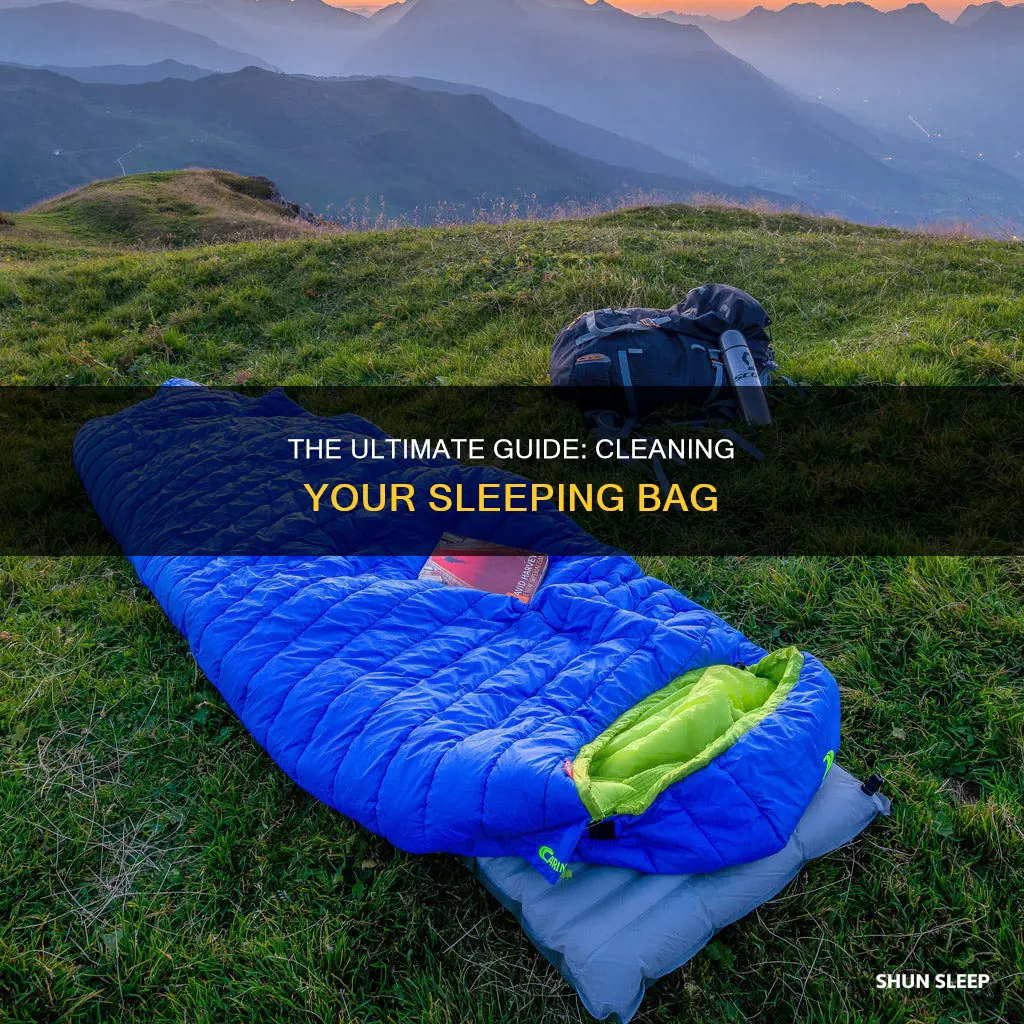 how to clean a feather and synthic sleeping bag