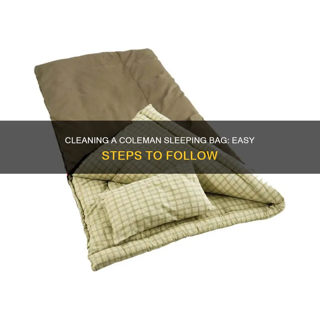 how to clean a large heavy coleman sleeping bag