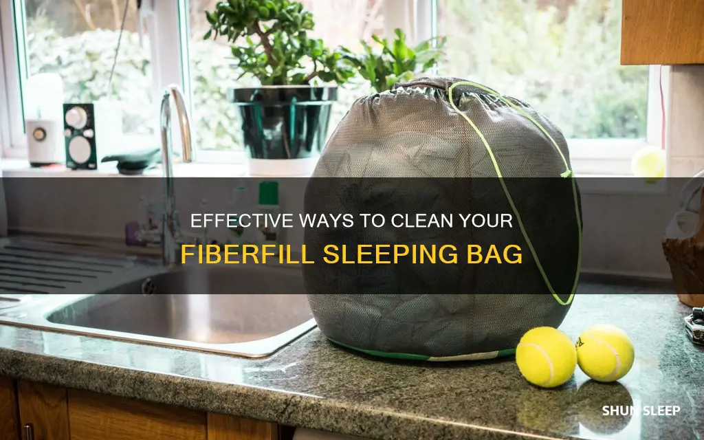 how to clean fiberfill sleeping bag