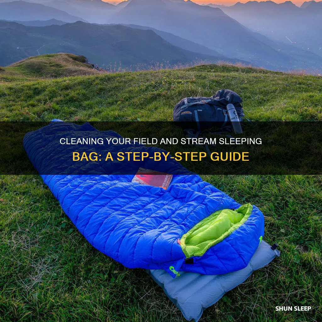 how to clean field and stream sleeping bag