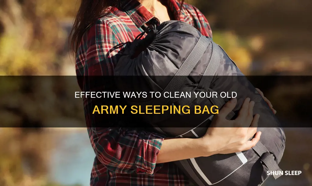 how to clean old army sleeping bags