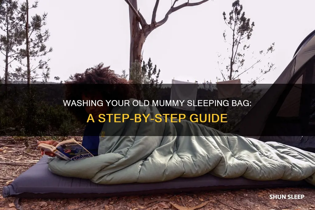 how to clean old mummy sleeping bag