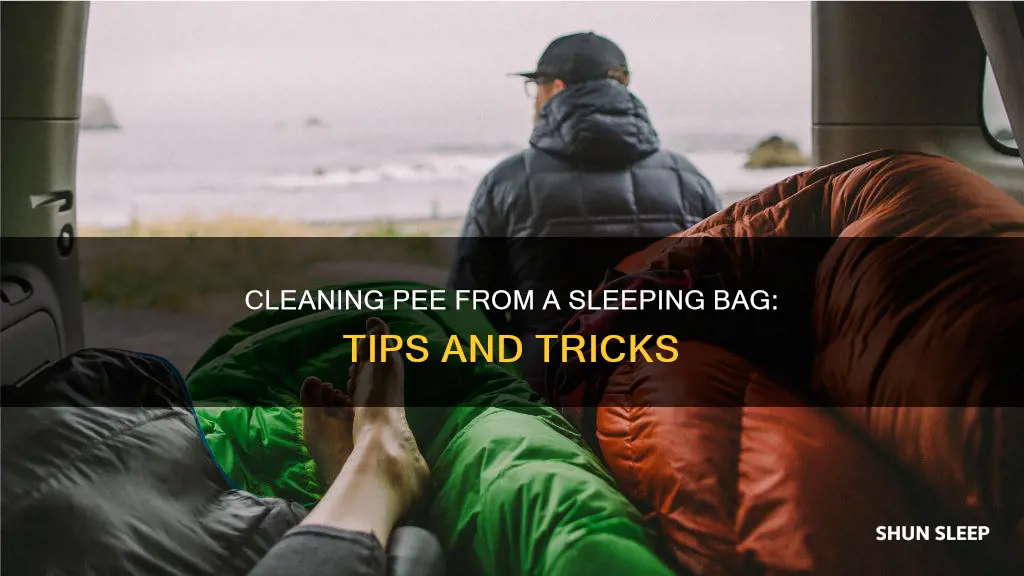 how to clean pee from sleeping bag