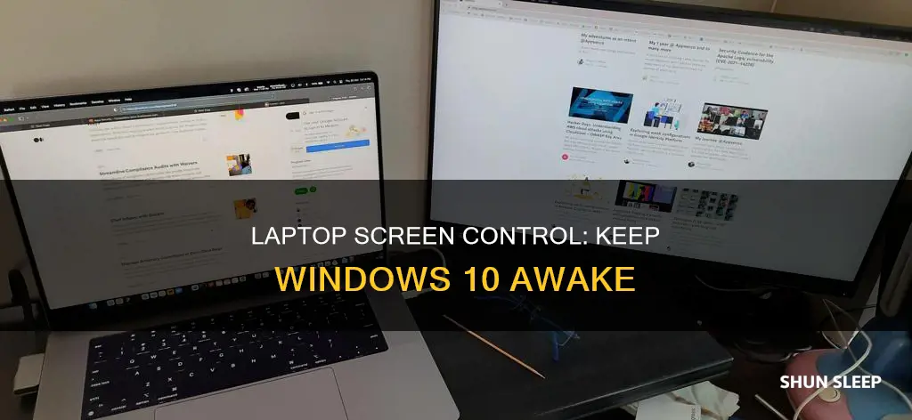 how to close laptop screen without sleep windows 10