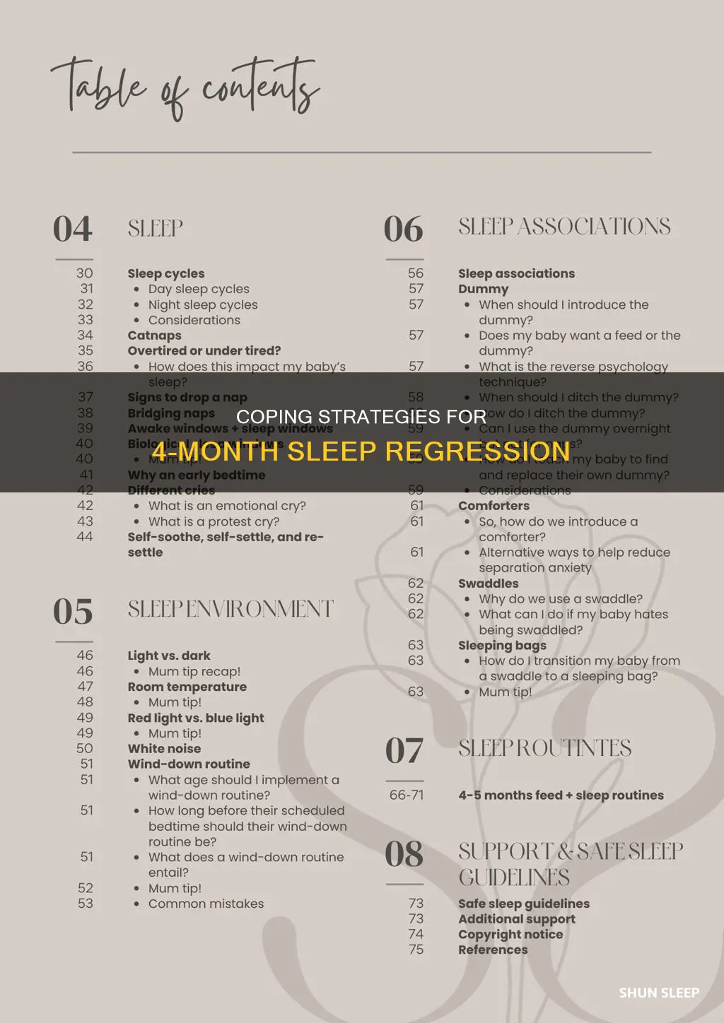how to deal with 4 month old sleep regression