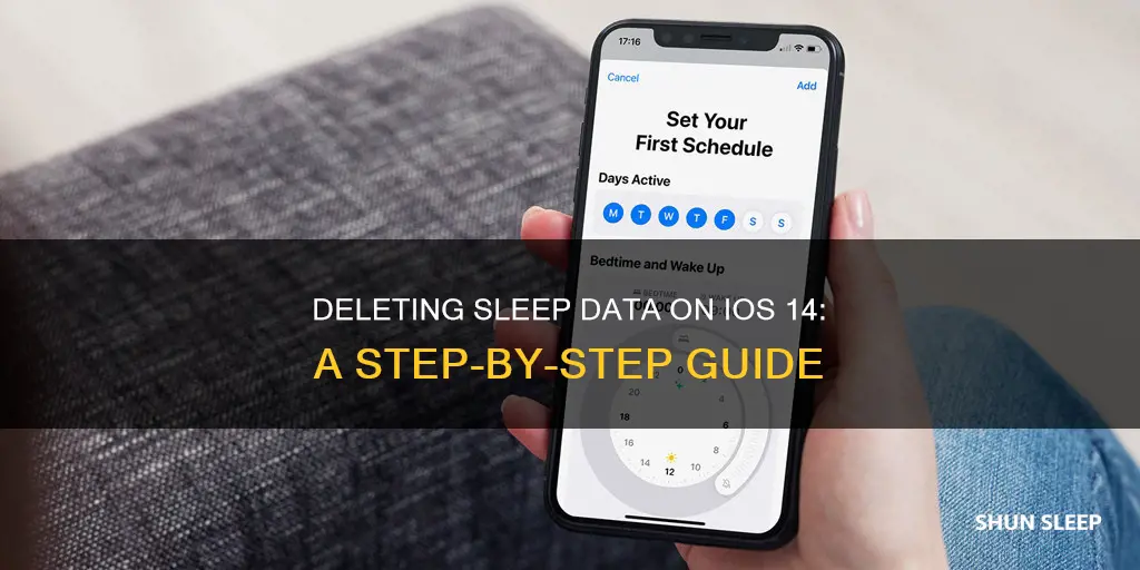 how to delete sleep wake up on ios 14