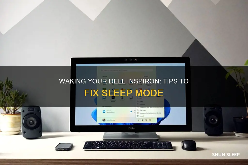 how to dell inspiron wake from sleep