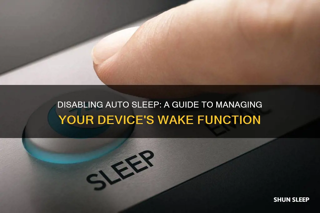 how to desactivate auto sleep wake function case