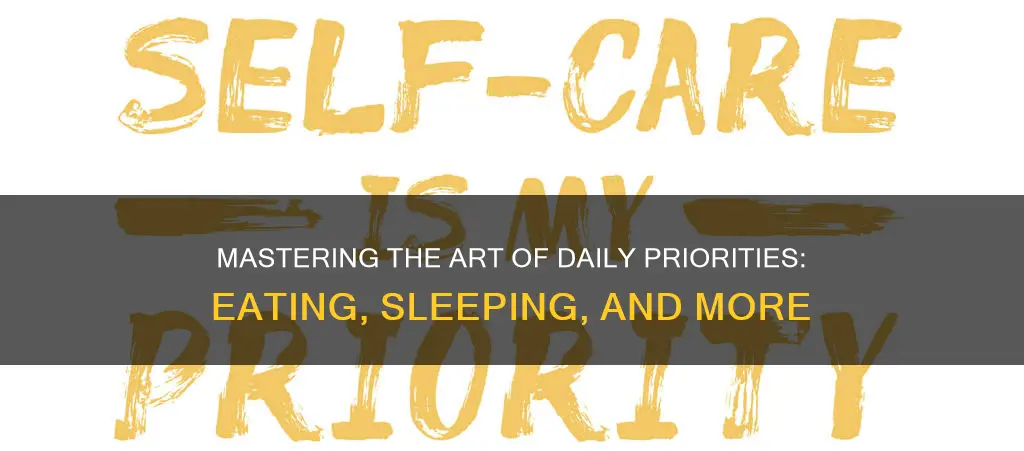 how to determine priority for day eating sleeping basic needs