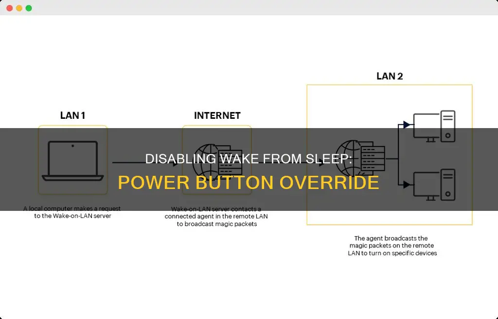 how to diable wake from sleep throgh power button