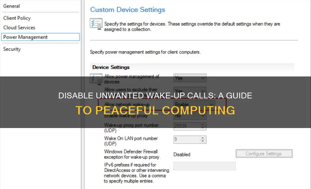 how to disable all computer wake up from sleep