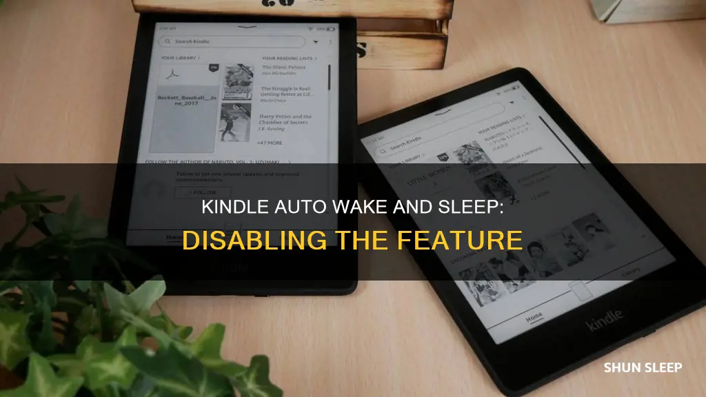 how to disable kindle auto wake and sleep