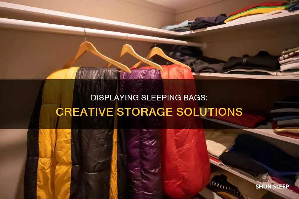 how to display sleeping bags
