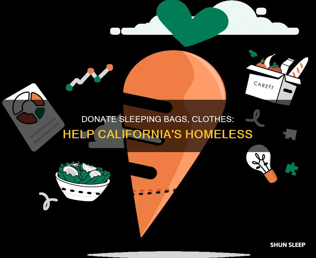 how to donate sleeping bags and clothes to california