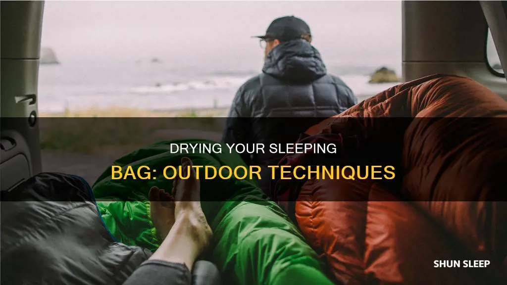 how to dry a sleeping bag outdoors