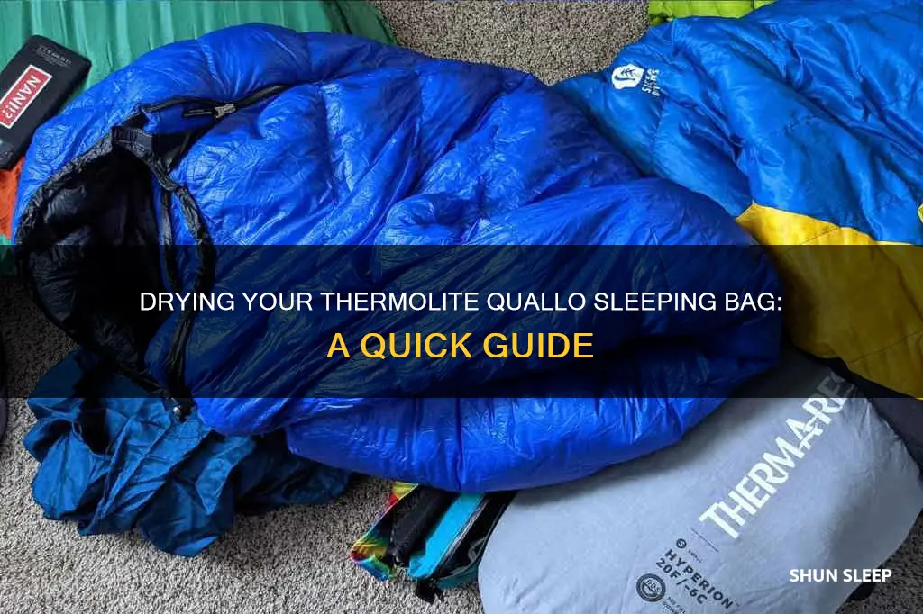 how to dry thermolite quallo sleeping bag