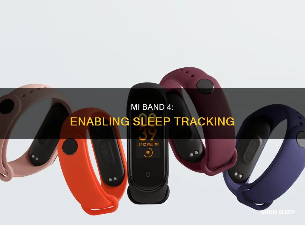 how to enable sleep tracking in mi band 4