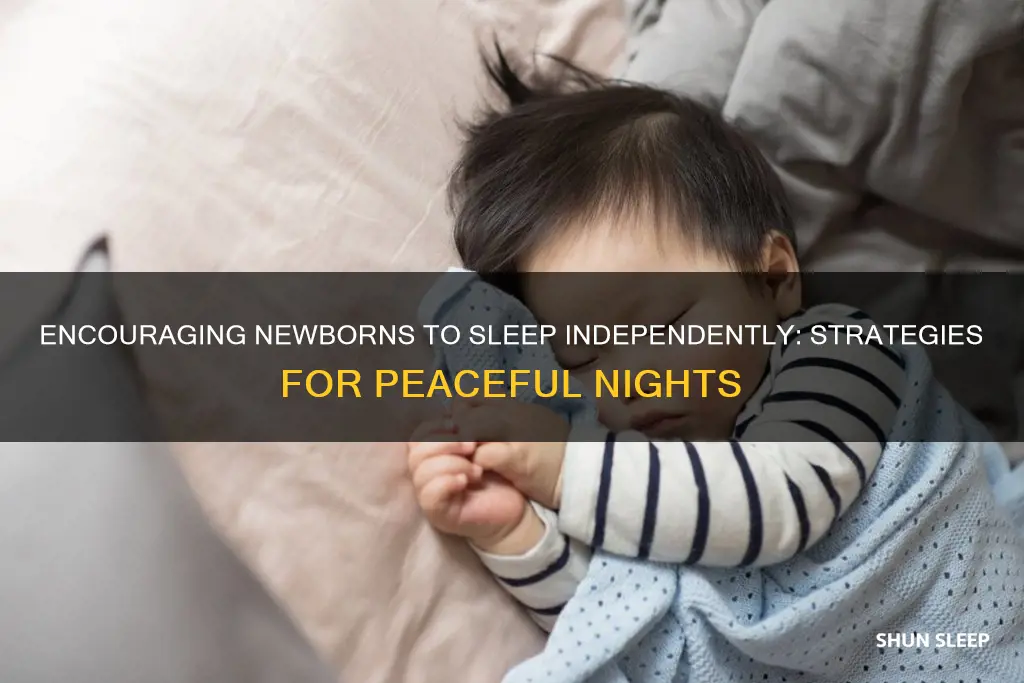 how to encourage newborn to sleep alone