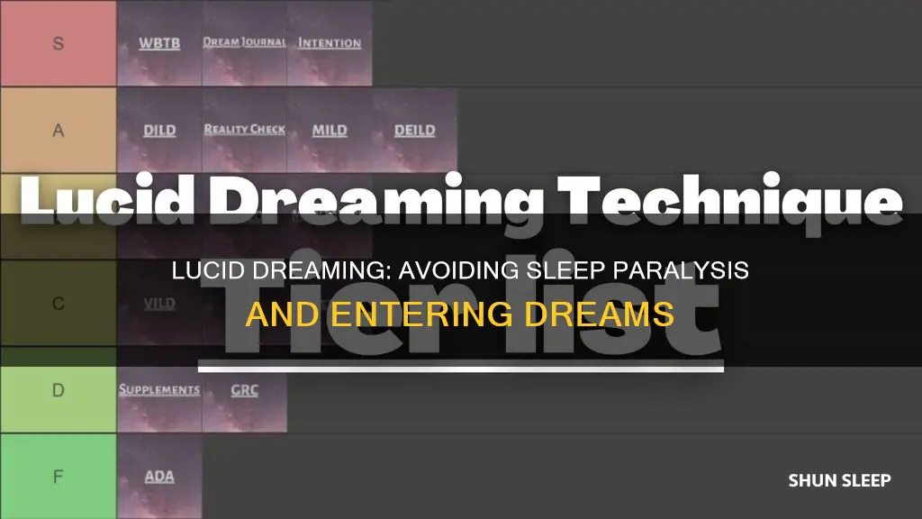 how to enter a lucid dream without sleep paralysis