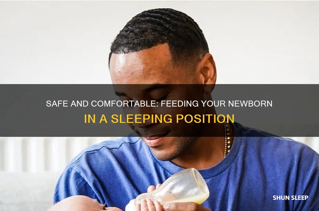 how to feed a newborn baby in sleeping position