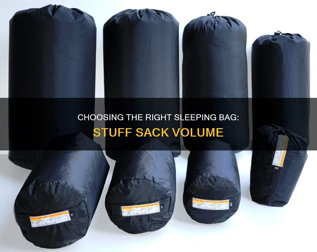 how to figure stuff sack volume sleeping bag