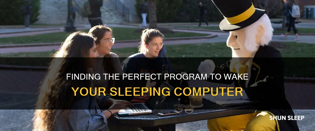 how to find program that wakes sleeping computer