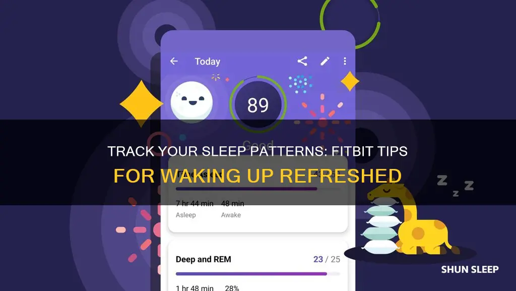 how to find sleep wake on my fitbit