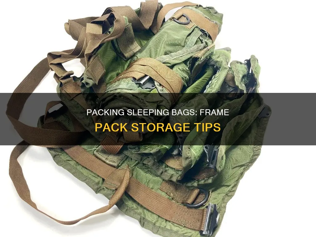 how to fit sleeping bag into frame pack