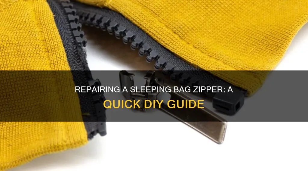 how to fix a broken sleeping bag zipper