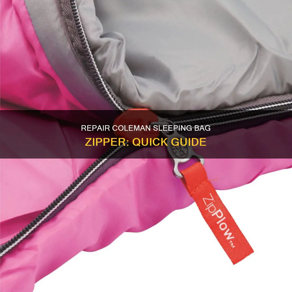 how to fix a coleman sleeping bag zipper