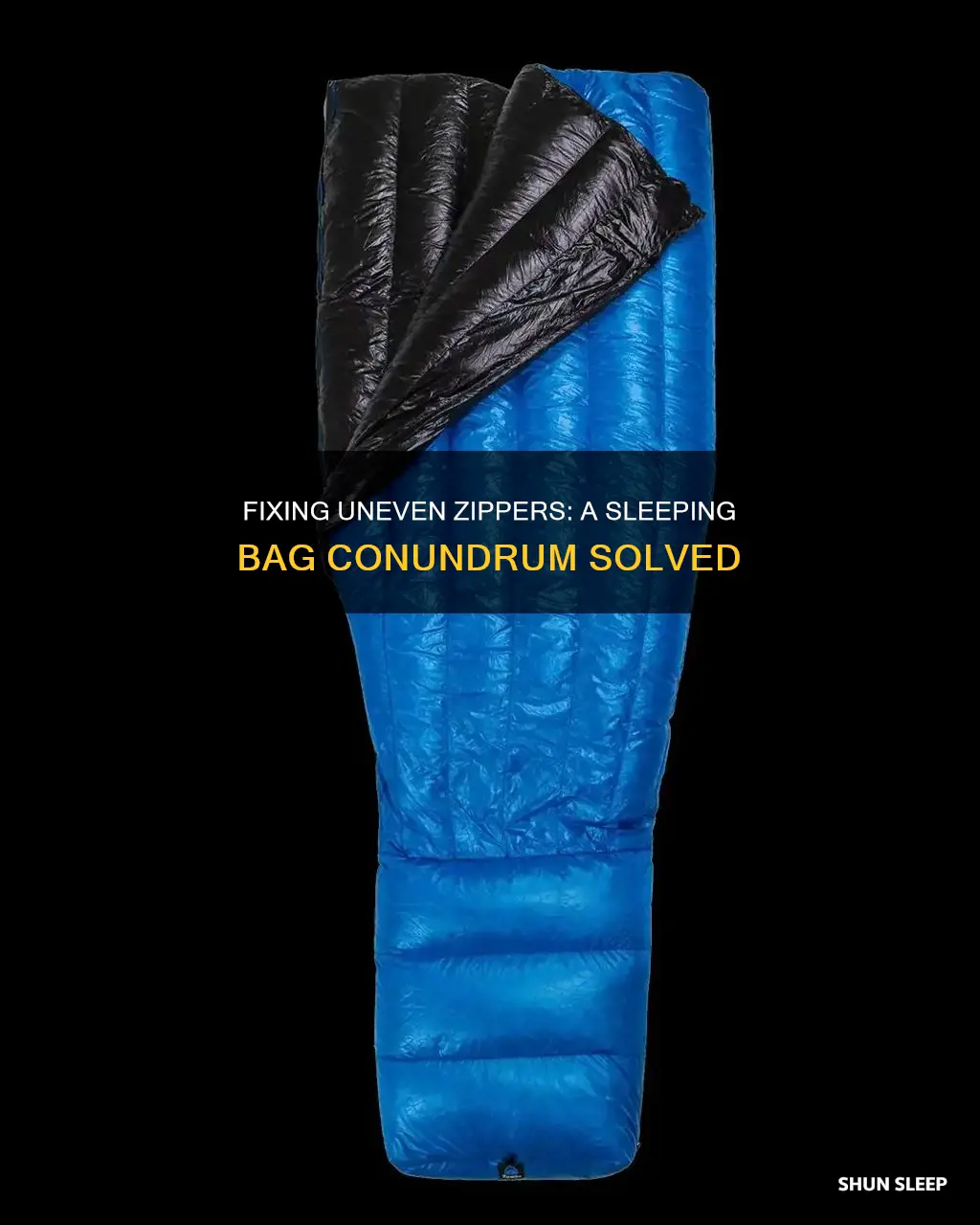 how to fix an uneven zipper on a sleeping bag