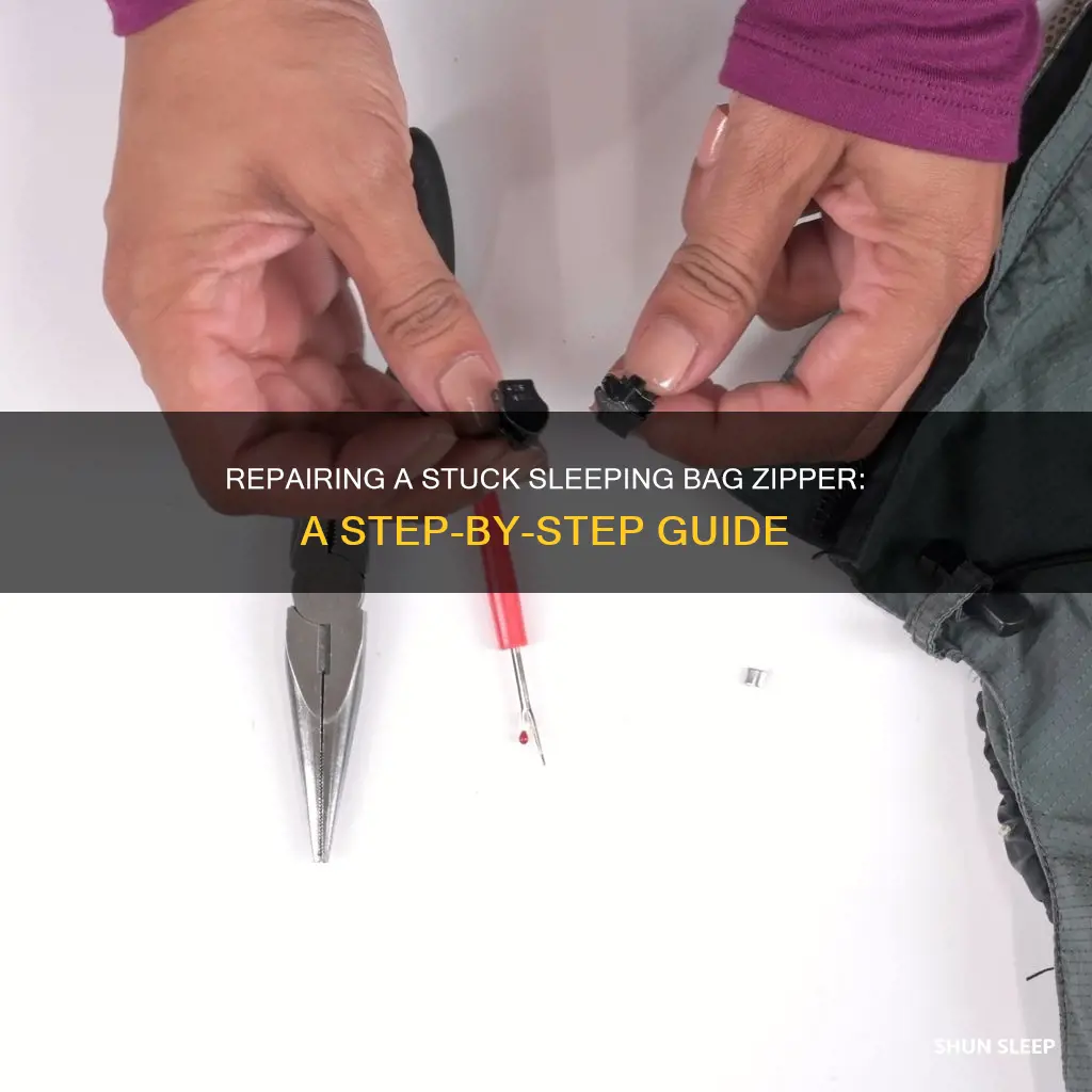 how to fix plastic zipper on sleeping bag