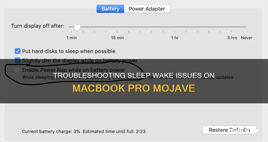 how to fix sleep wake failure on macbook pro mojave