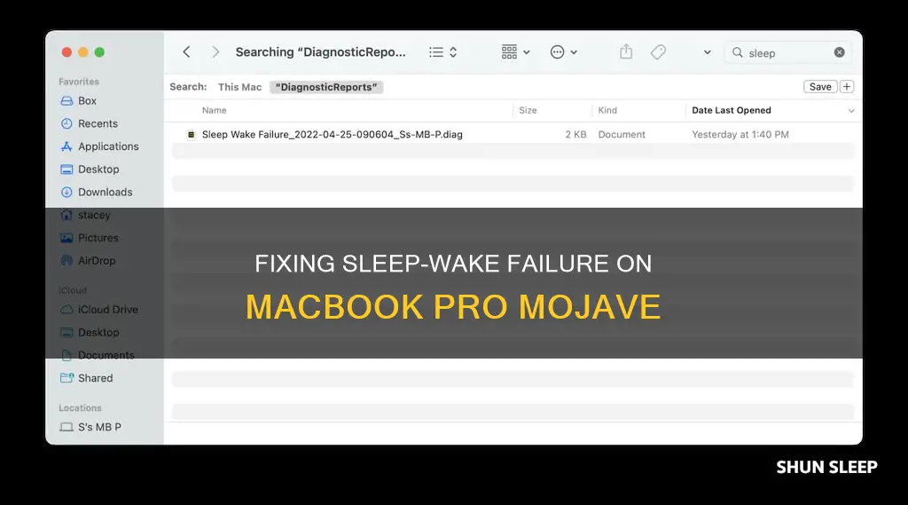 how to fix sleep wake failure on macbook pro mojave