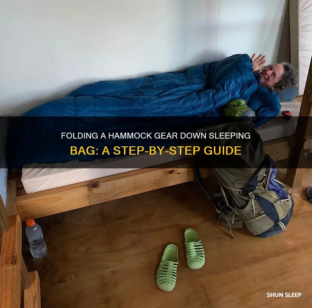 how to fold a hammock gear down sleeping bag