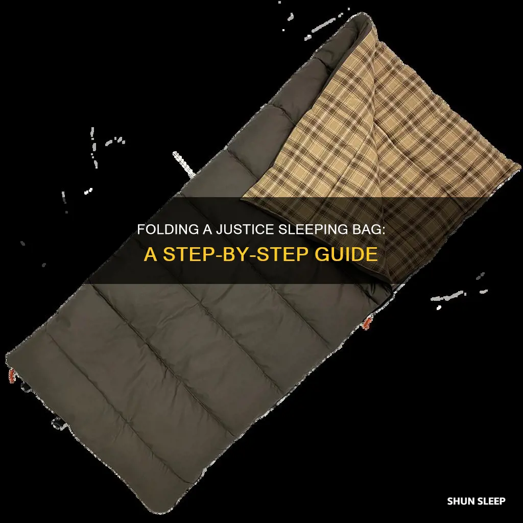how to fold a justice sleeping bag
