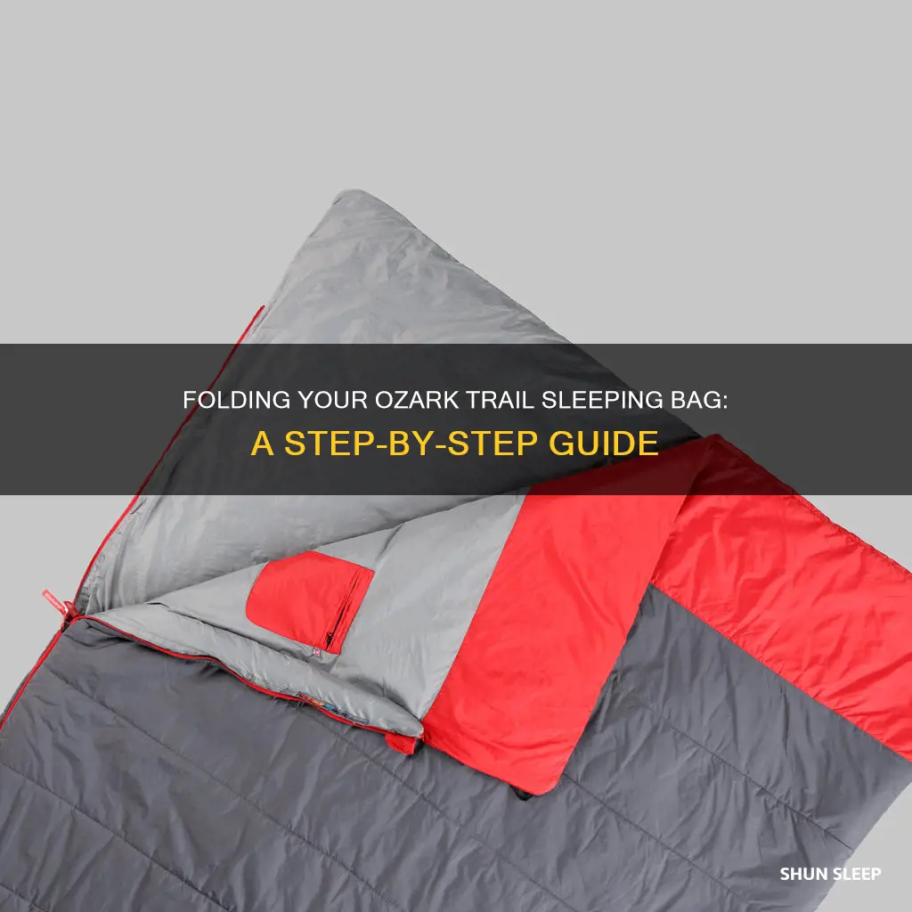 how to fold a ozark trail sleeping bag