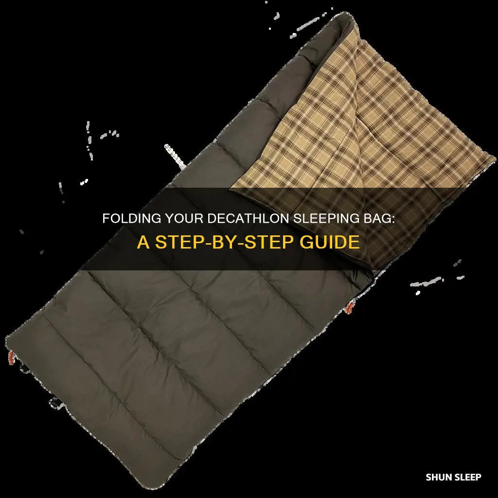 how to fold decathlon sleeping bag