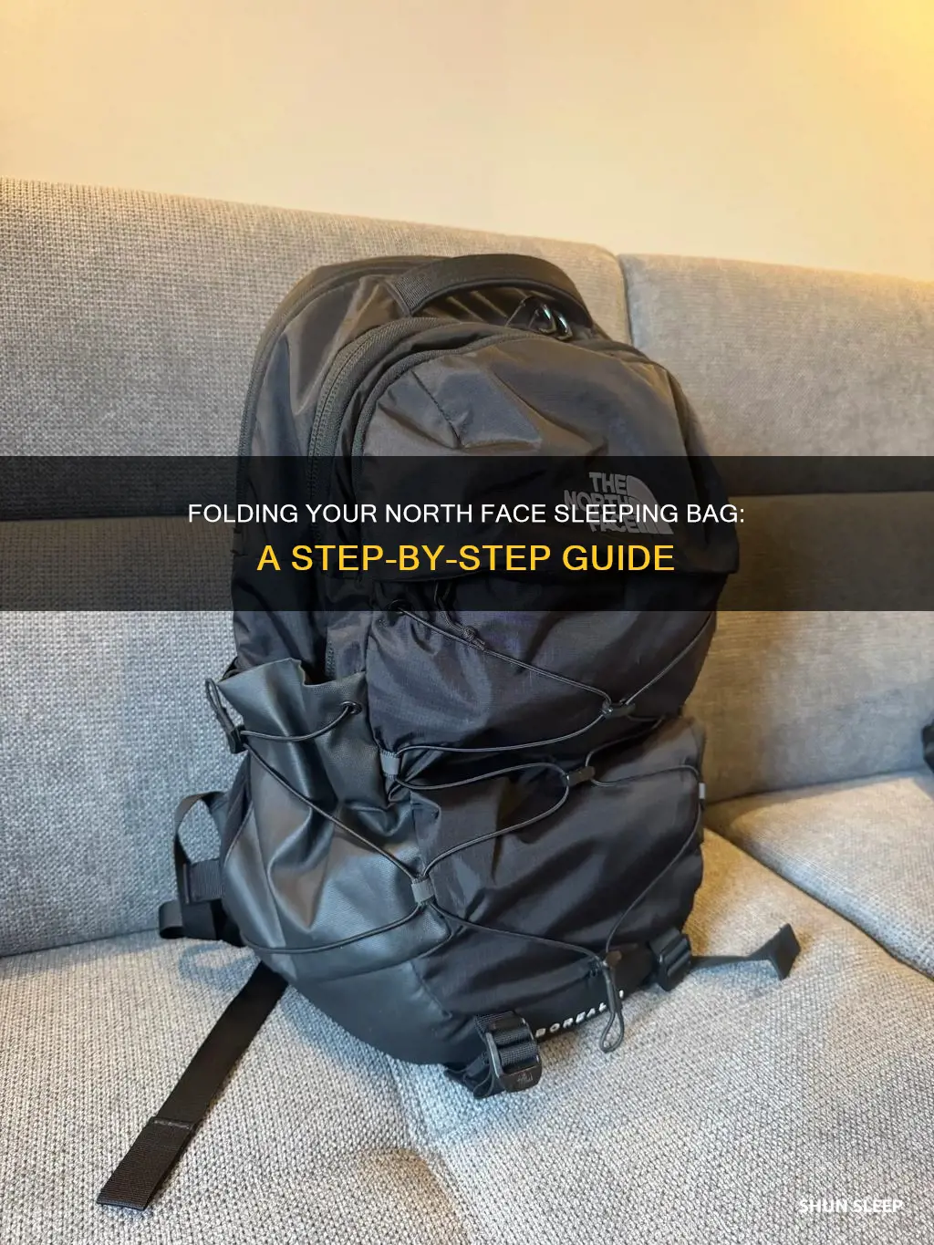 how to fold north face sleeping bag