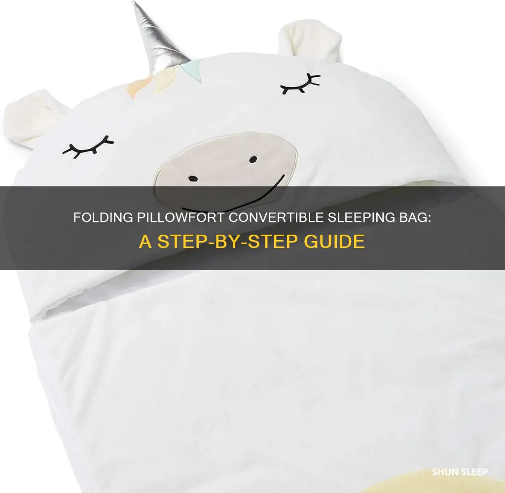 how to fold pillowfort convertible sleeping bag