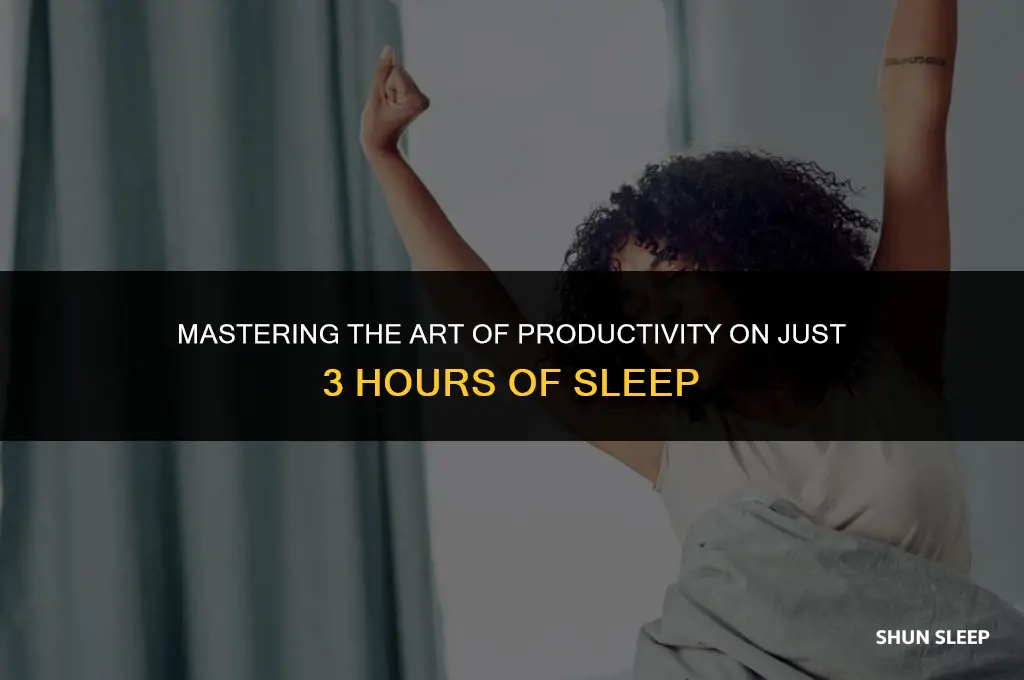 how to function on 3 hours of sleep