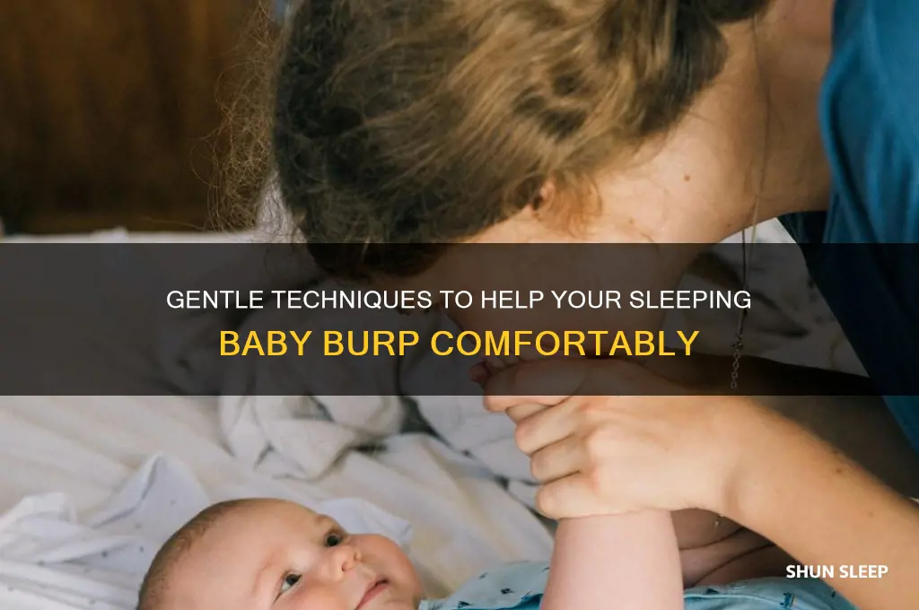 how to get a baby to burp when sleeping