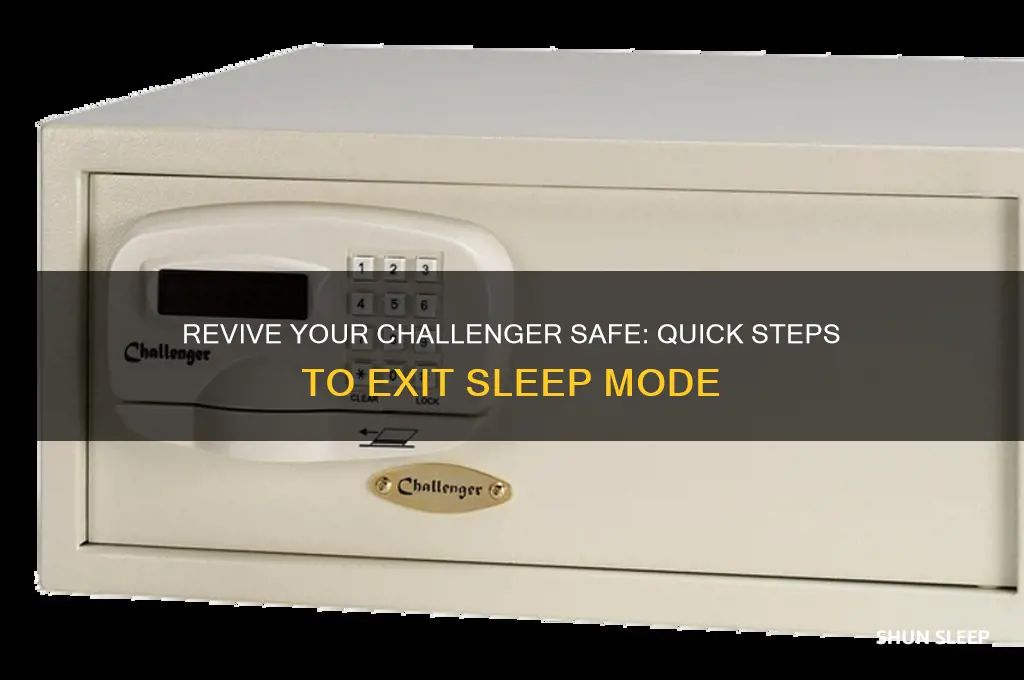 how to get a challenger safe out of sleep mode