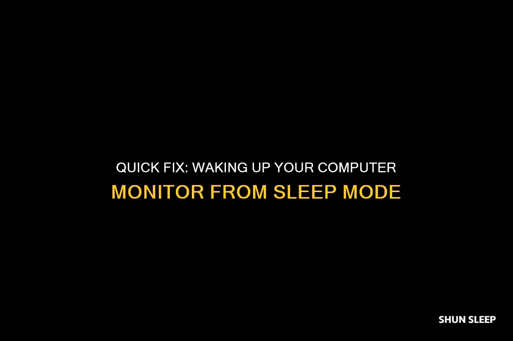 how to get a computer monitor out of sleep mode