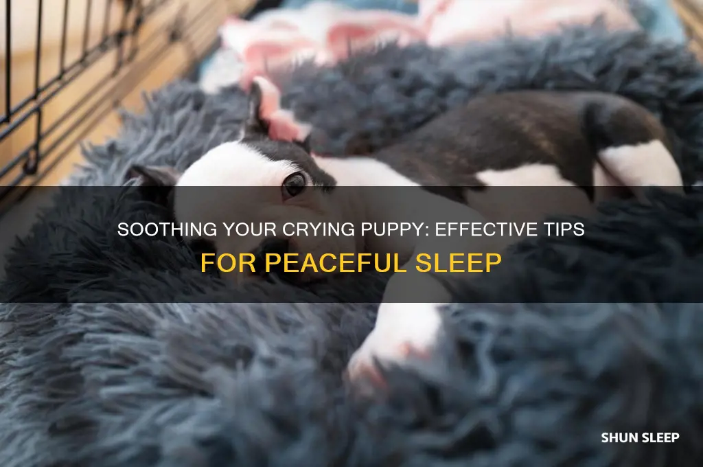 how to get a crying puppy to sleep