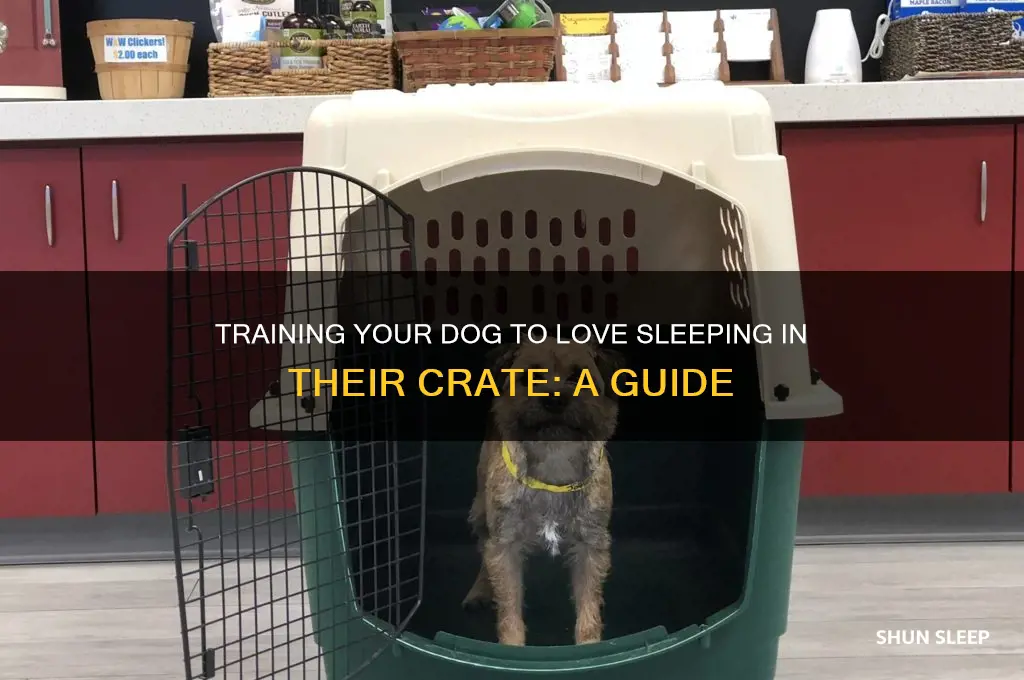 how to get a dog to sleep in a cage