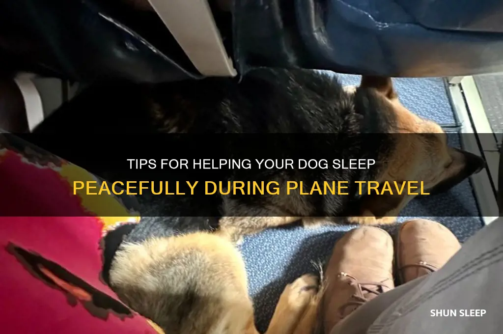 how to get a dog to sleep on a plane