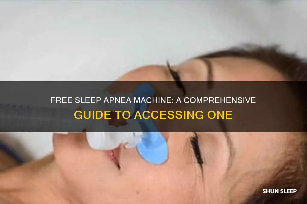 how to get a free sleep apnea machine